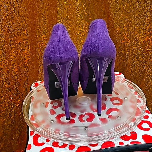 E New Charlotte Russe Purple Heels Size 9 - Picture 4 of 9